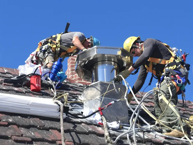 Protective chimney cap installed by Lakewood Chimney Sweep in Lakewood, OH