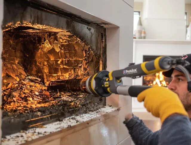 Professional chimney cleaning by Lakewood Chimney Sweep in Lakewood, OH