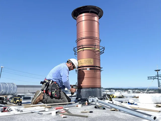 Installed chimney liner by Lakewood Chimney Sweep in Lakewood, OH
