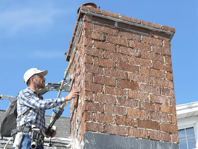 Brickwork for a chimney rebuild by Lakewood Chimney Sweep in Lakewood, OH