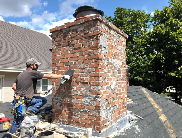 Completed chimney rebuild by Lakewood Chimney Sweep in Lakewood, OH
