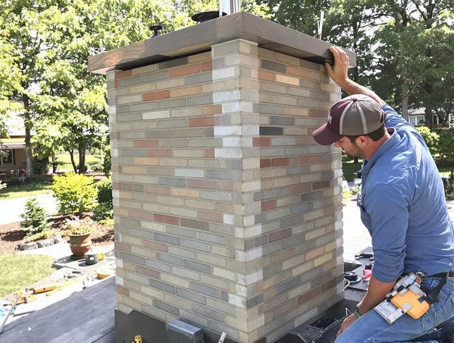 Lakewood Chimney Sweep completing a modern chimney remodel in Lakewood, OH