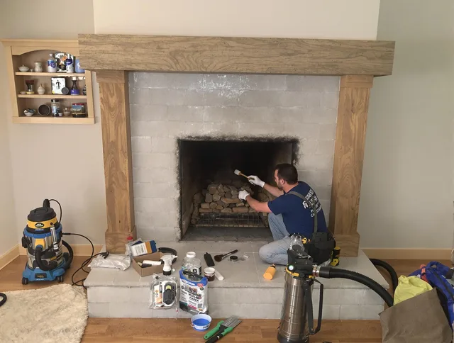 Detailed creosote removal process by Lakewood Chimney Sweep in Lakewood, OH