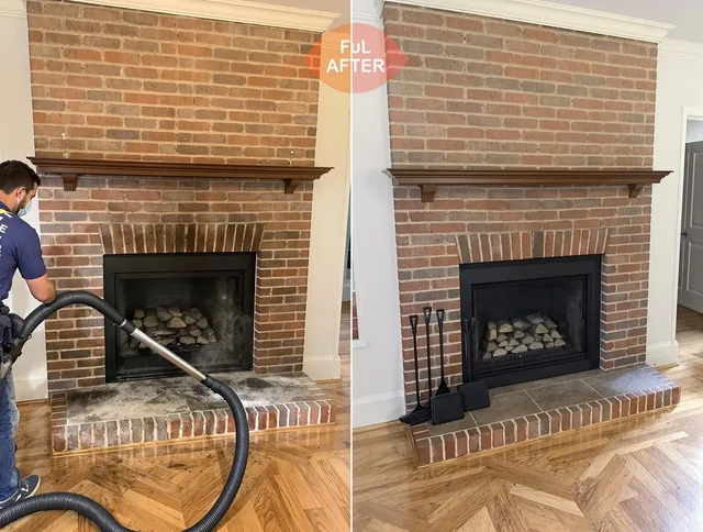 Lakewood Chimney Sweep carefully sanitizing a fireplace in Lakewood, OH