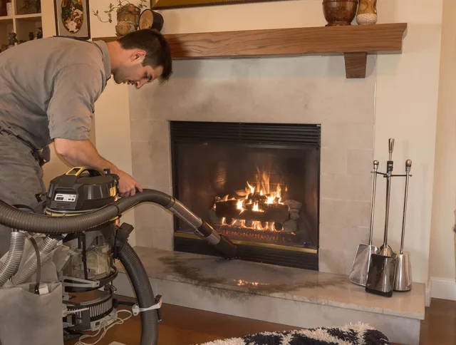 Routine fireplace upkeep by Lakewood Chimney Sweep in Lakewood, OH